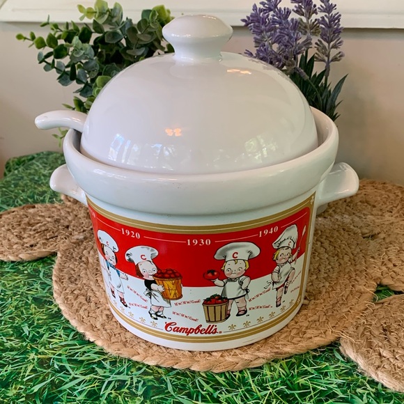 Campbell's Soup Tureen Bowl w/ Lid and Serving Spoon, 2001 - Picture 3 of 16